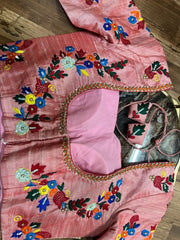 Peach Pink Rawsilk Blouse