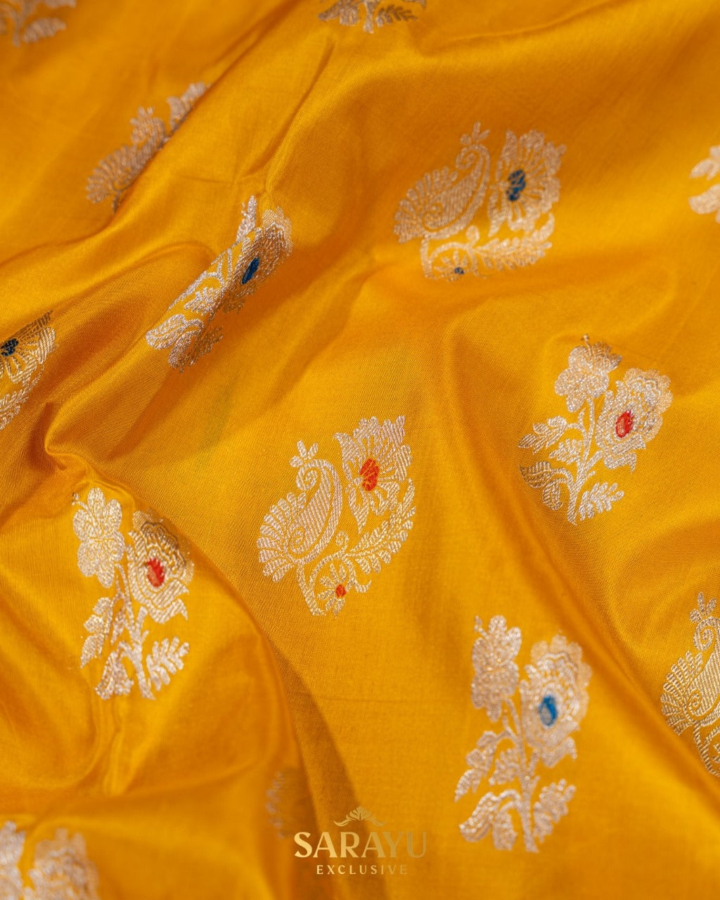 Yellow and Orange Venkatagiri Silk