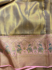 Pastel Shade Meenakari Exclusive Kanchi Silk