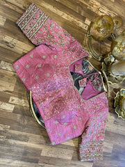 Rose Pink All Over Handwork Blouse