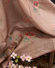 Biscuit Color Pure Tussar Silk