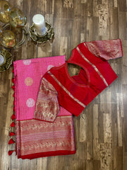 Venkatagiri saree ready to wear blouse