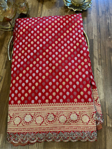 Red Exquisite Pure Banarasi Masterpiece