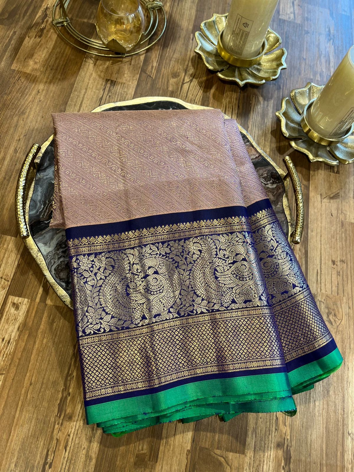 Gadwal all over brocade saree