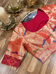 Pathani Pure Silk Tissue Blouse