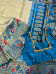 Double-Wrap Brocade Gadwal Saree