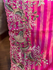 BANARASI Stripes Tissue Saree