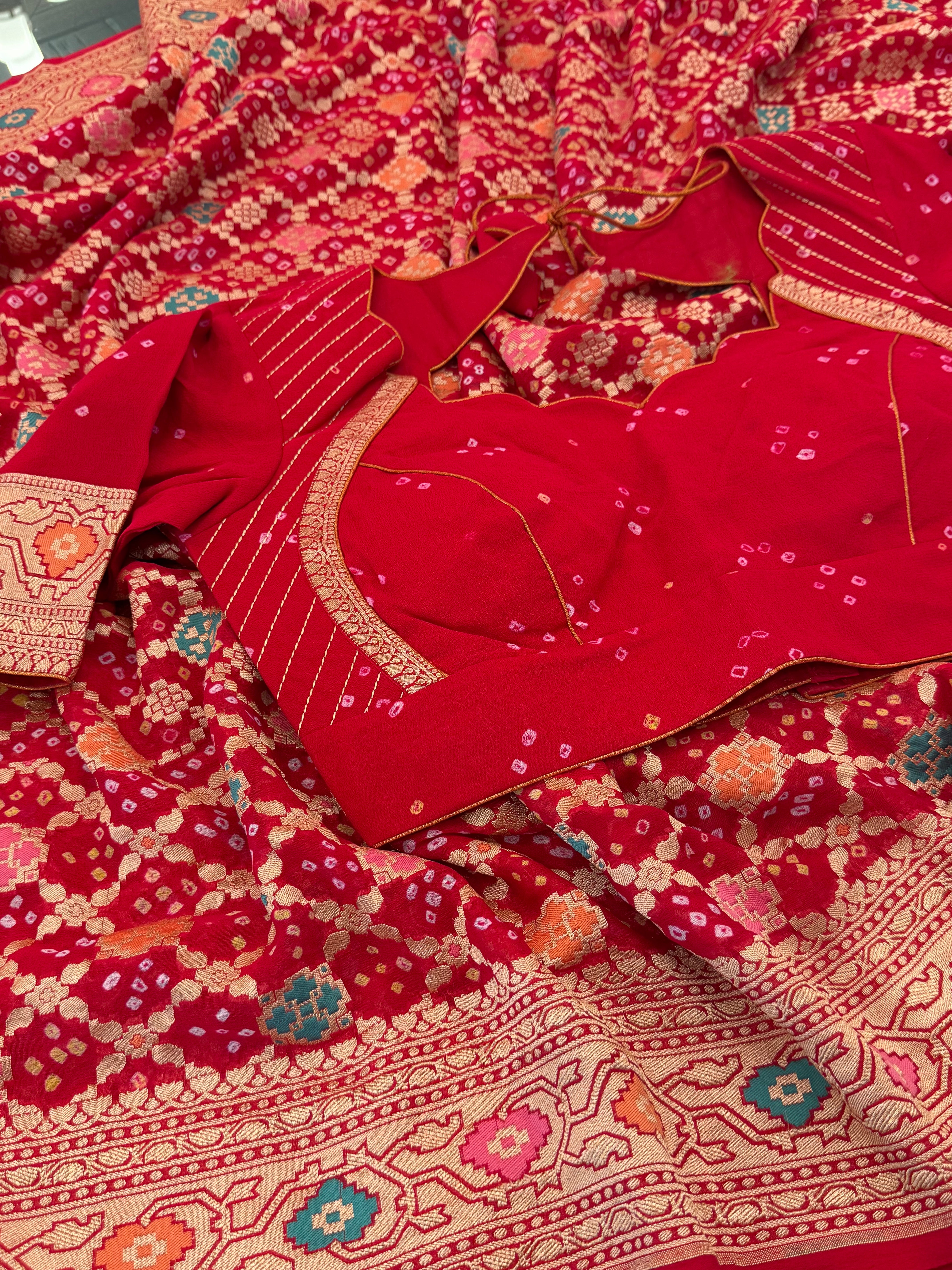 Banarasi Bandhini Georgette