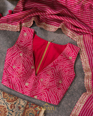 Pink Crape Silk Fancy Saree