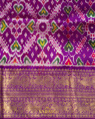 Pink Twill Ikkat Kanchi