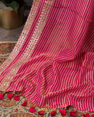 Pink Crape Silk Fancy Saree