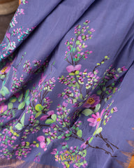 Lavender Ponduru Handpainted Jamdhani