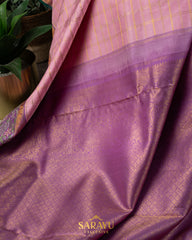 Baby Pink and Lavender Combination Exclusive Designer Pure Kanchi