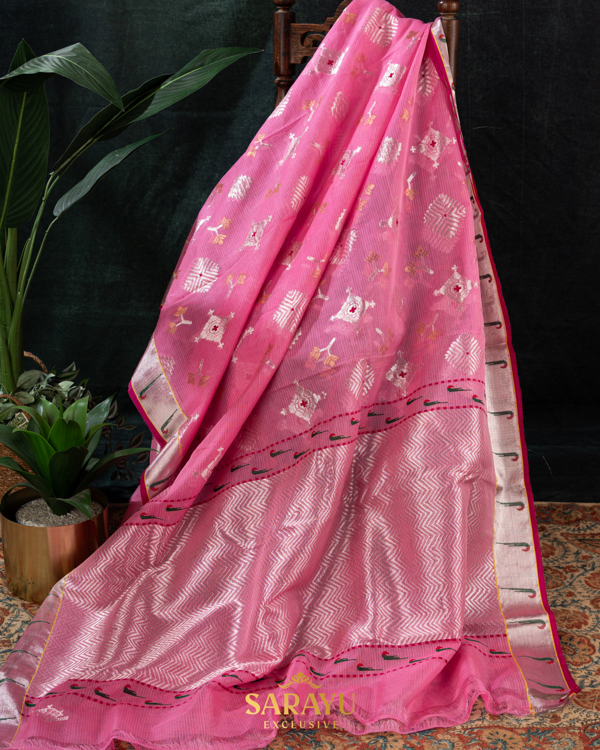 Candy Pink Pure Kota Silk