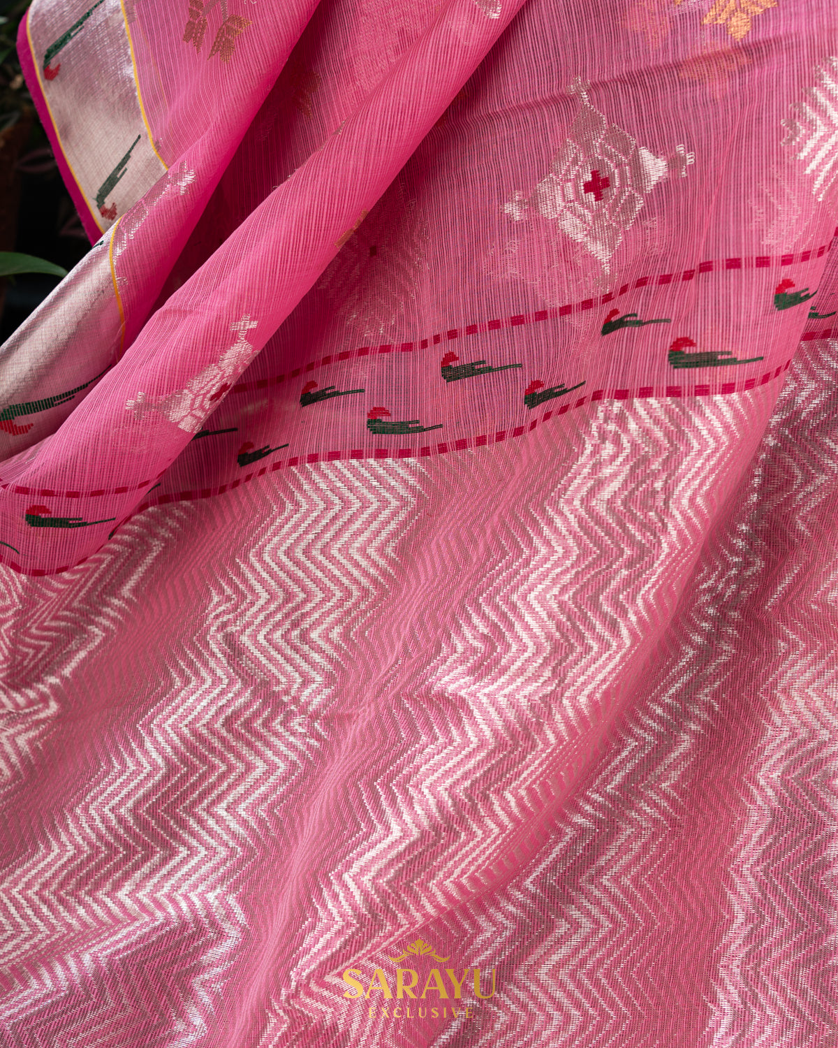 Candy Pink Pure Kota Silk