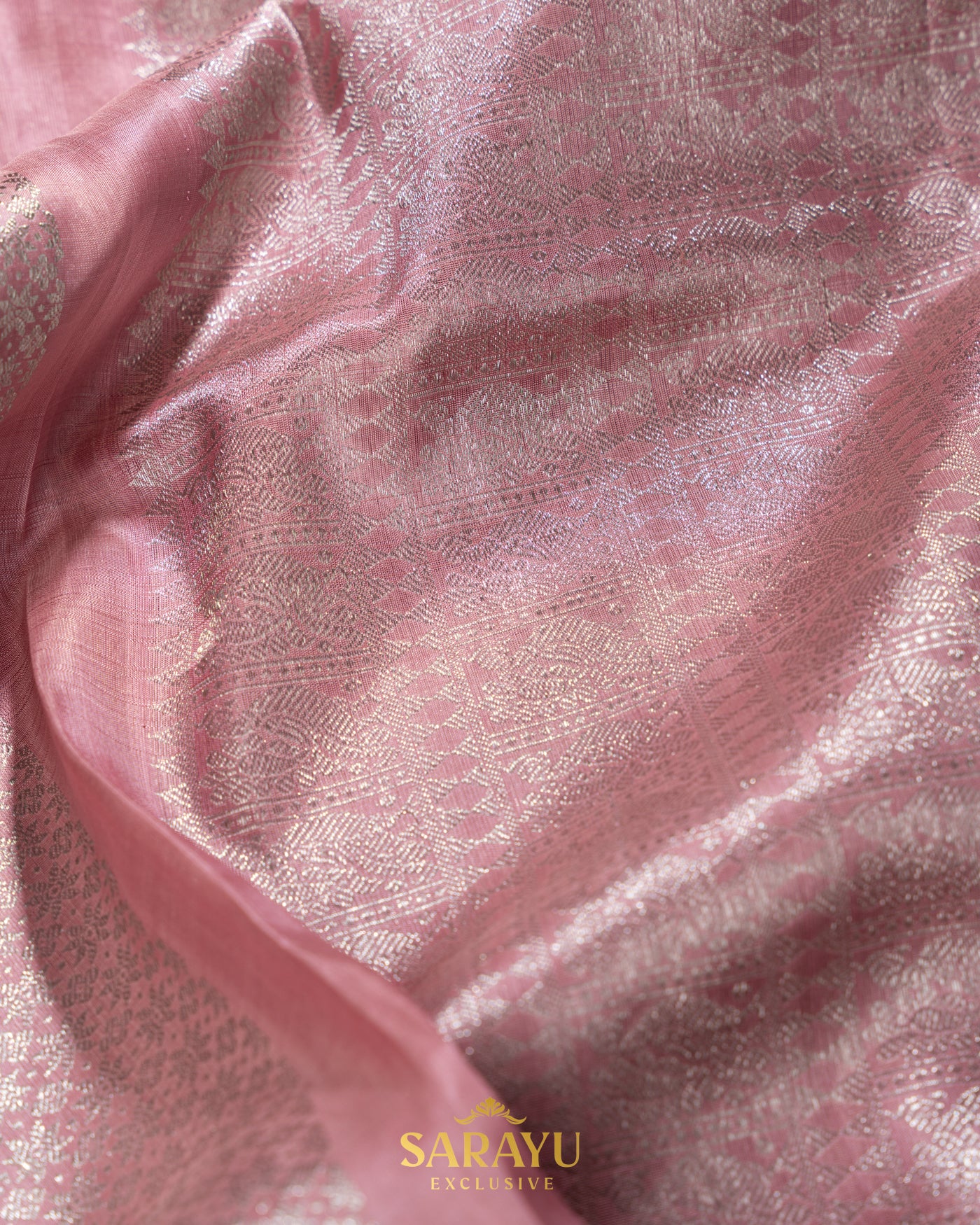 Onion Pink Monochromo Venkatagiri Silk