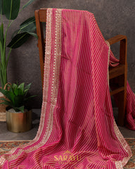 Pink Crape Silk Fancy Saree