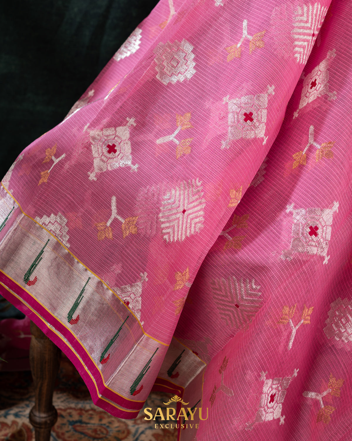 Candy Pink Pure Kota Silk