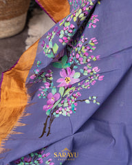 Lavender Ponduru Handpainted Jamdhani