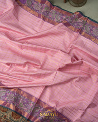 Baby Pink and Lavender Combination Exclusive Designer Pure Kanchi