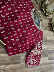 Maroon Designer Intricate Exclusive Blouse