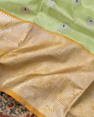 Pista Green and Yellow Venkatagiri Silk