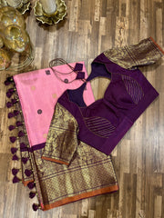 Gadwal saree ready to wear blouse