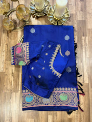 Royal Blue Gadwal Pattu saree