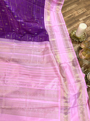 Magenta and Light Pink Kanchi Pattu