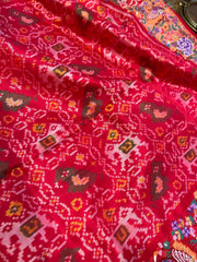 Ikkat Embroidered Saree