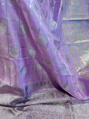 Lavender and Pinn Venkatgiri Pure Silk