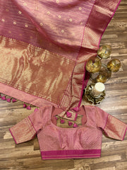 Chanderi saree ready to wear blouse