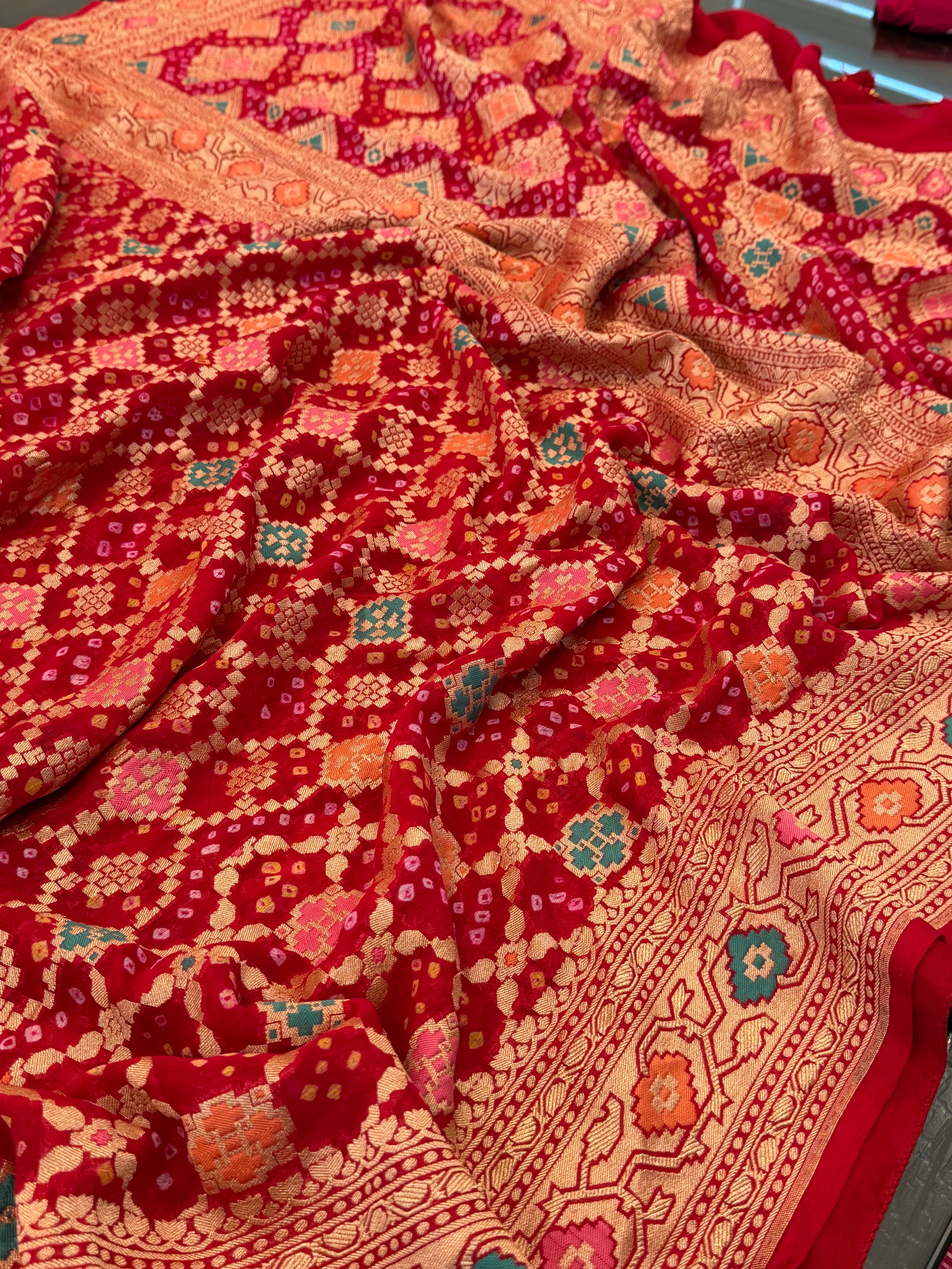 Banarasi Bandhini Georgette