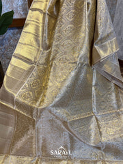 Exclusive Cream Pure Intricately Weaved Pure Kanchi