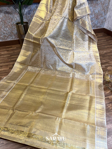 Exclusive Cream Pure Intricately Weaved Pure Kanchi