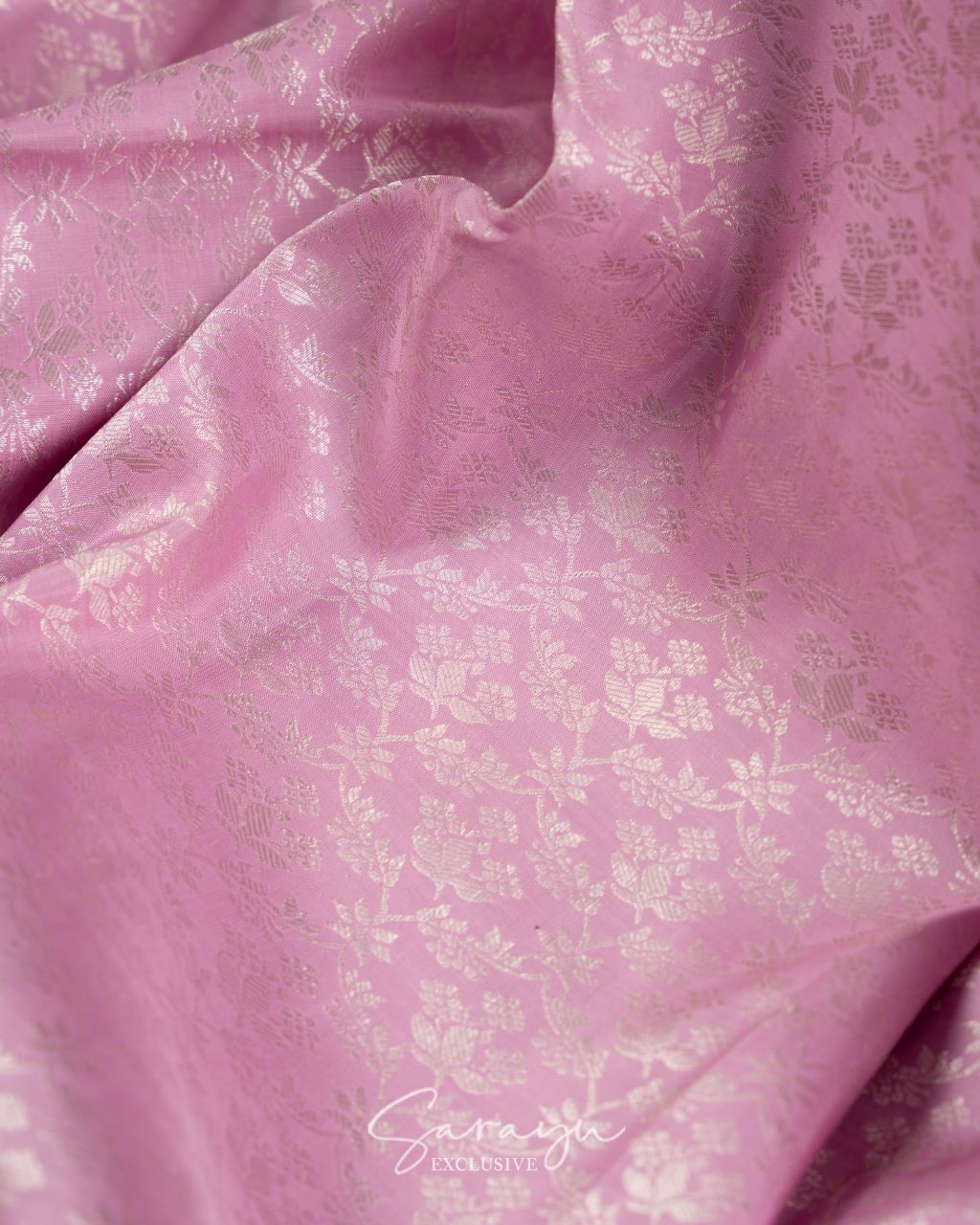 Light Lavender and pink shade pure authentic kanchi pattu