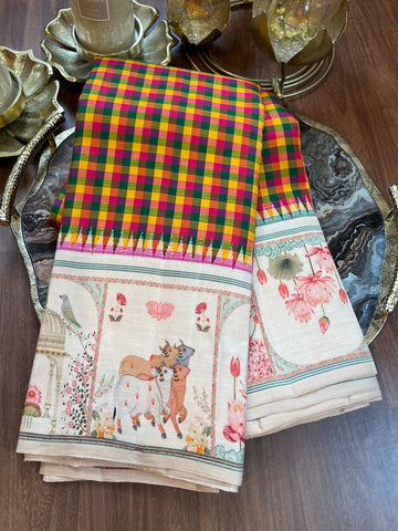 Pure Lightweight Digital Printed Kanchi Pattu