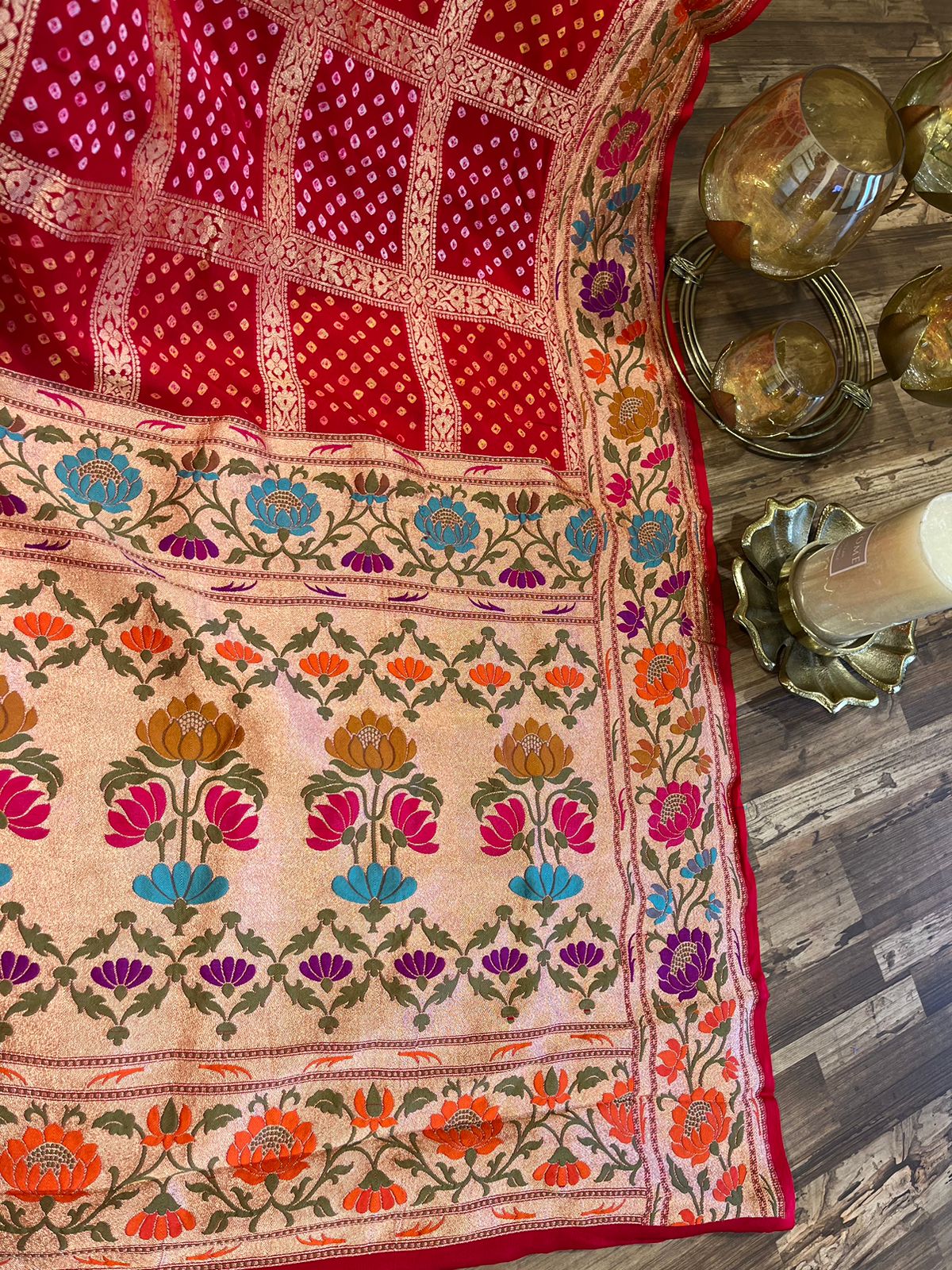 Red Banrasi Exquisite Georgette