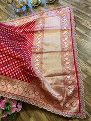 Red Exquisite Pure Banarasi Masterpiece