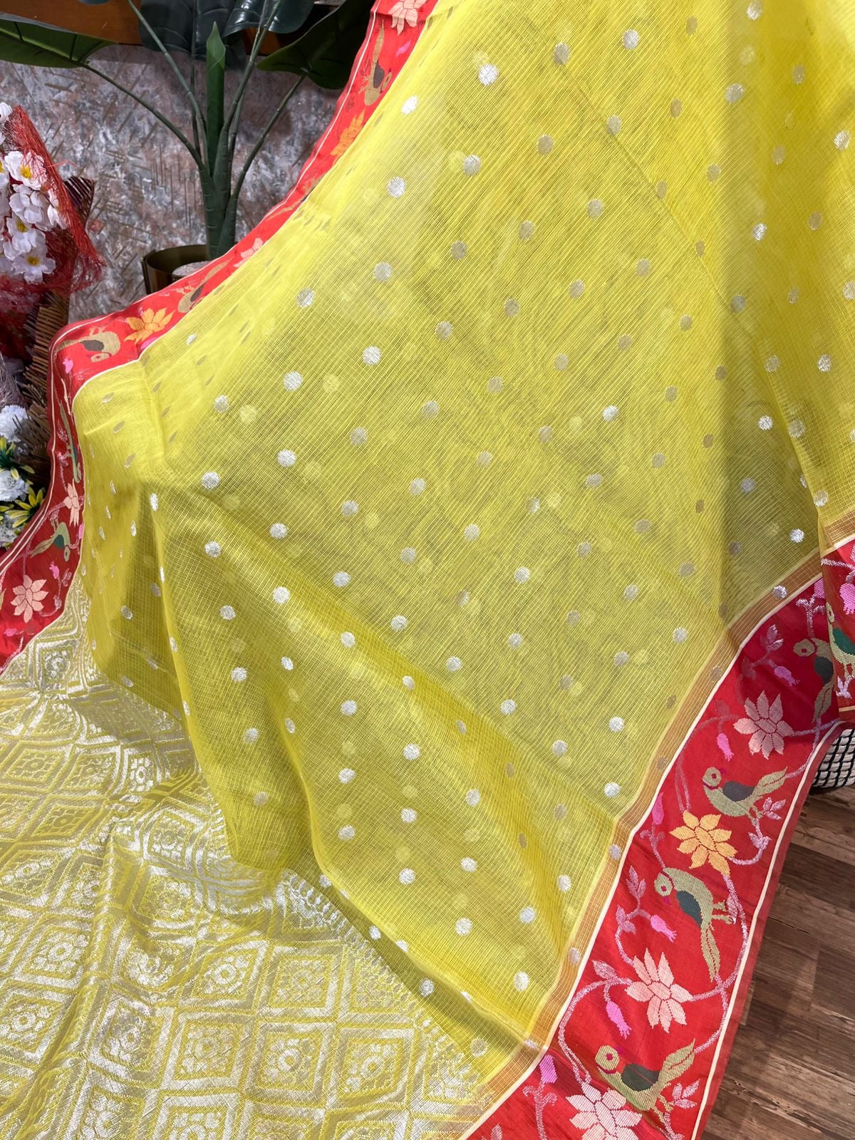 Refreshing Yellow Pure Zari Kota