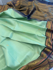 Rexona Green and Bottle Green Pure Kanchi Vintage Pattu