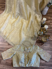 Light Yellow Fancy Kota Silk