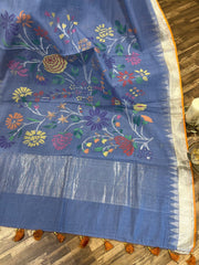 Light ink Blue Pure Handloom Jamdhani