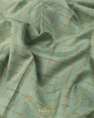 Light Sea Blue and Lavender Combination Exclusive Designer Pure  kanchi