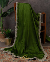 Light Green German Silk Designer Saree