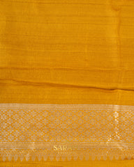 Gandham Yellow Meenaweave Pure Tussar Silk