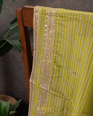 Apple Green Crepe Silk Saree