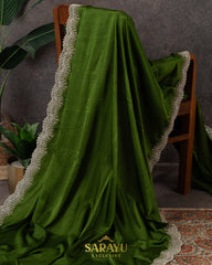 Light Green German Silk Designer Saree