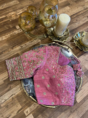 Rose Pink All Over Handwork Blouse