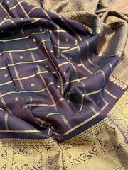 Deep Chocolate Pure Kanchi Vintage Pattu